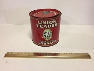 Union Leader Tobacco Tin.