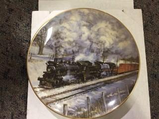 Bradford Exchange Steam on the CPR "Frosty Morning" Collectible Plate.