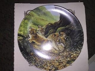 Knowles "The Bobcat" Collectible Plate.