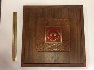 Calgary Centennial Wood & Leather Collectible Box.