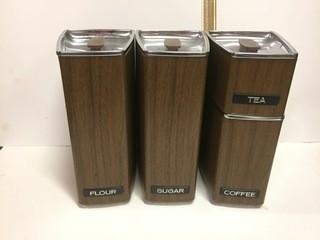 Set of (4) Kitchen Canisters.