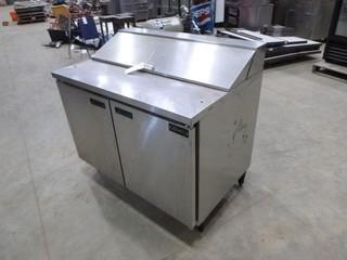 45" Cornelius Refrigerated Prep Table, Model Cor4512SPTD, 120V, 1 Phase, c/w adjustable shelves, 2 doors, temp control