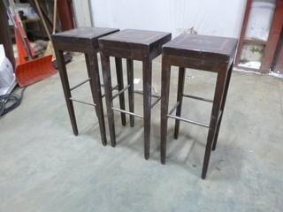 (3) 12" x 12" Side Tables, (H-30")