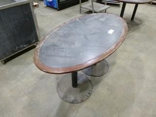 Oval Table, Dual Stand, (L-56", W-30")