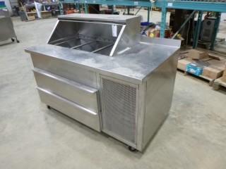 60" Refrigerated Prep Table, c/w 2 drawers