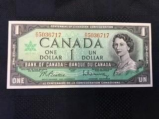1954 One Dollar Bill, Serial Prefix RO, Beattie - Rasminsky