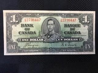 1937 One Dollar Bill, Serial Prefix UM, Coyne - Towers