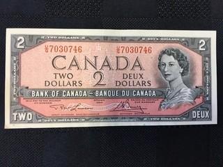 1954 Two Dollar Bill, Serial Prefix UG, Lawson - Bouey