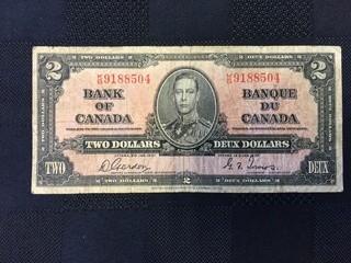 1937 Two Dollar Bill, Serial Prefix KB, Gordon - Towers