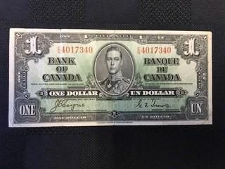 1937 One Dollar Bill, Serial Prefix EN, Coyne - Towers