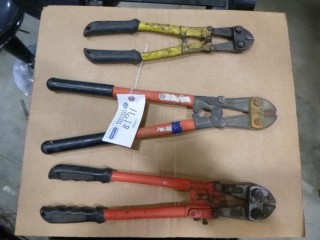 (3 Set) Bolt Cutters, Various Sizes (E-2,4,3)