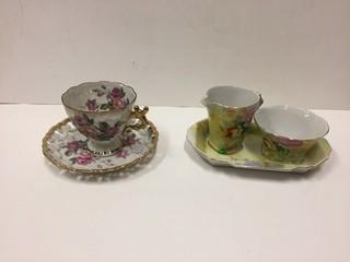 Bone China Teacup, Saucer, & Cream & Sugar Set.