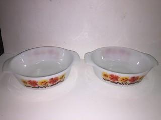 Set of (2) Glass Serving Dishes.