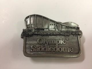 Olympic Saddledome Belt Buckle.