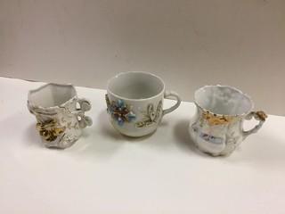 Lot of (3) Bone China Teacups.