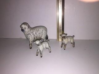 Lot of (3) Sheep Figurines.