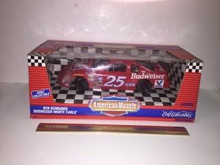 American Muscle Ken Schrader Budweiser Monte Carlo Diecast Model, 1:18 Scale.