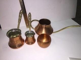 Set of (4) Copper Pieces.