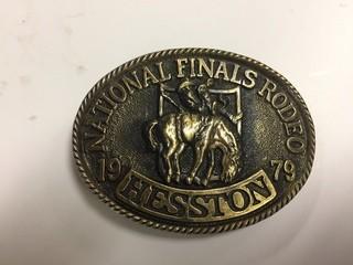 Hesston National Finals Rodeo 1979 Belt Buckle.