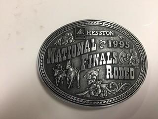 Hesston National Finals Rodeo 1995 Belt Buckle.