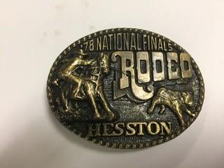 Hesston National Finals Rodeo 1978 Belt Buckle.