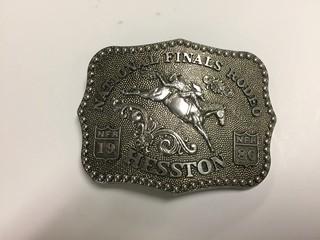 Hesston National Finals Rodeo 1986 Belt Buckle.