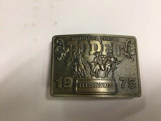 Hesston National Finals Rodeo 1975 Belt Buckle.