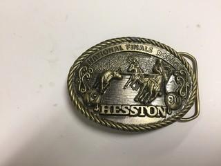 Hesston National Finals Rodeo 1980 Belt Buckle.