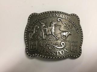 Hesston National Finals Rodeo 1985 Belt Buckle.