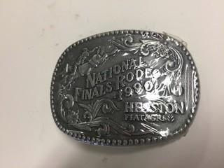 Hesston National Finals Rodeo 1990 Belt Buckle.