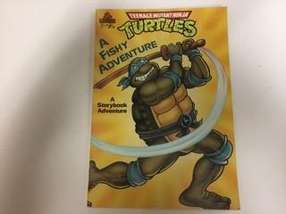 1990 Teenage Mutant Ninja Turtles "A Fishy Adventure" Storybook.