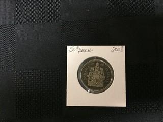 2008 Canadian 50 Cent Coin.