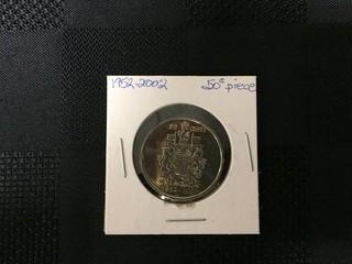 1952-2002 Canadian 50 Cent Coin.