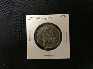 1970 Canadian 50 Cent Coin.