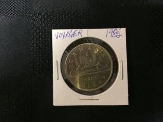 1985 Canadian Nickel Dollar Coin.