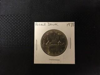 1978 Canadian Nickel Dollar Coin.