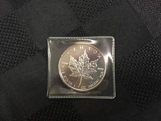 Canadian Five Dollar Silver Coin.