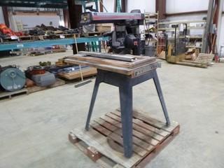 Craftsman Radial Arm Table Saw, 10", 115 VAC C/W Stand  (Outside)