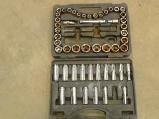 Jet 1/2" Drive Socket Set With Carry Case Model SW1255-C-6 *NOTE: Not Complete* (E-2,5,2)