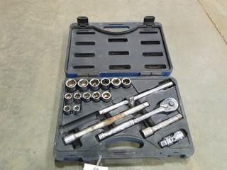 Jet Socket Set 1/2" Drive (Metric) With Carry Case Model SW1219M-6 *NOTE: Not Complete* (E-2,5,2)