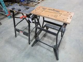 (1) Workmate 200 Portable Work Table *NOTE: Missing One Leg*, (1) Job Mate Portable Work Table (E-3,3,1)