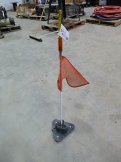 Safety Flag with Magnetic Mount, c/w light  (E-3,3,1)