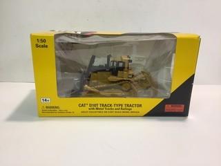 Cat D10T Track- Type Tractor with Metal Tracks & Railings, 1:50 Scale.