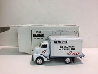 1952 GMC Dry Goods Van Diecast Model, 1:34 Scale.