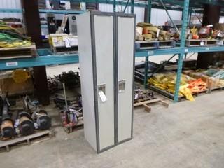 (2) Locker Cabinets, (6' Tall x 18" Deep x 12" Wide)