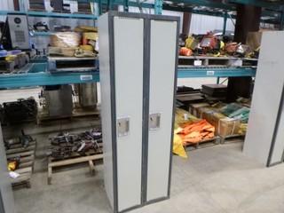 (2) Locker Cabinets, (6' Tall x 18" Deep x 12" Wide)