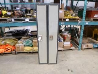 (2) Locker Cabinets, (6' Tall x 18" Deep x 12" Wide)