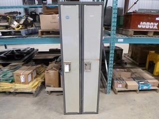 (2) Locker Cabinets, (6' Tall x 18" Deep x 12" Wide)