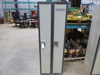 (2) Locker Cabinets, (6' Tall x 18" Deep x 12" Wide)