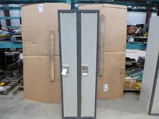 (1) 2 Door Locker Cabinet, (6' Tall x 18" Deep x 12" Wide)